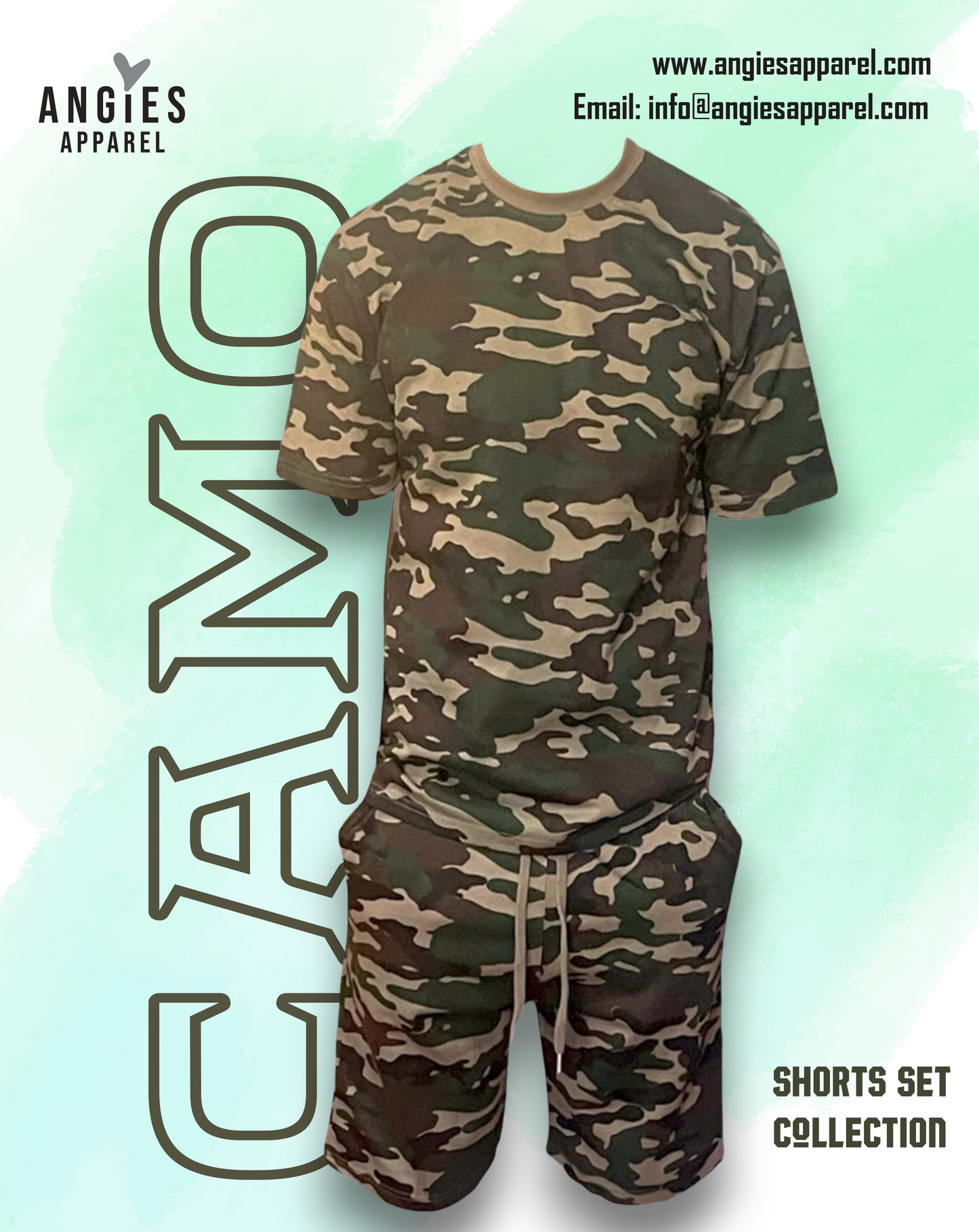 Camo Adult Short Set