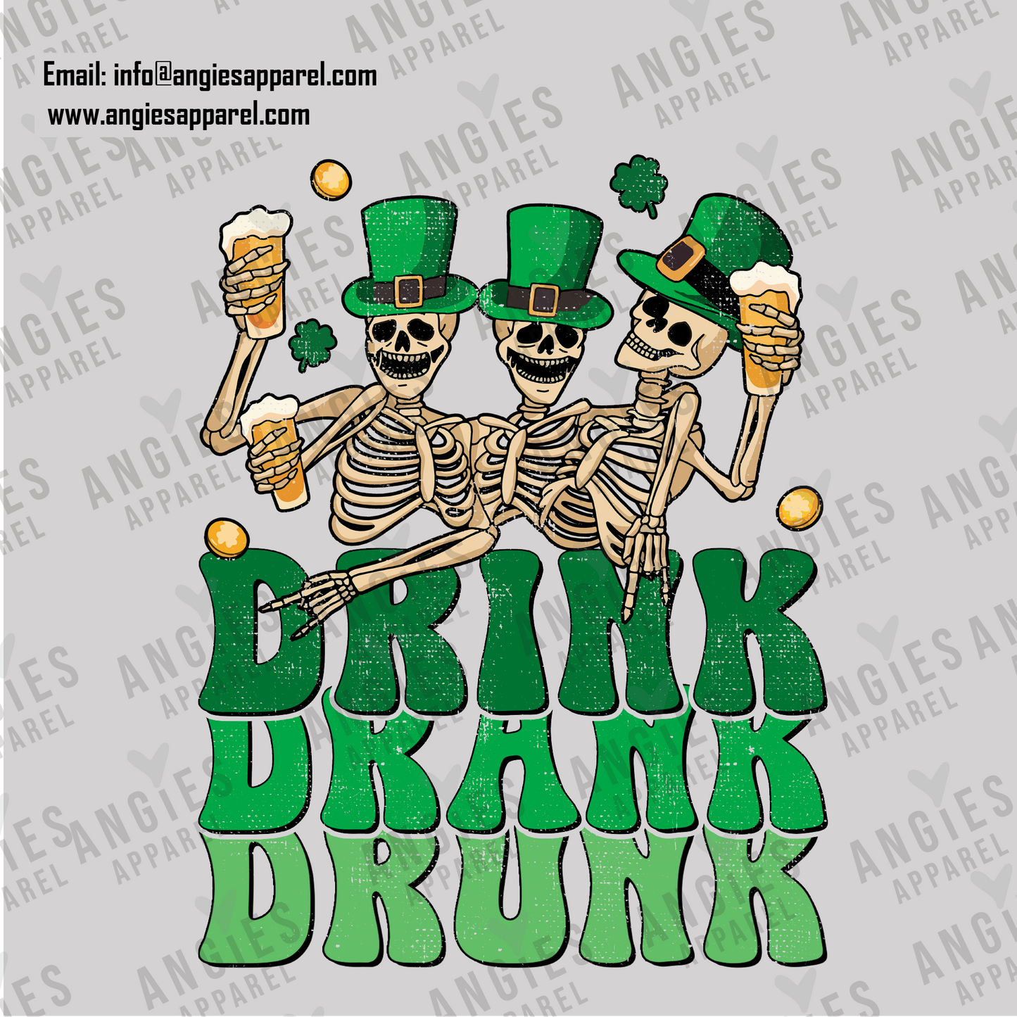 29. St. Patrick´s Day - Drinks Skeleton - Ready to Press