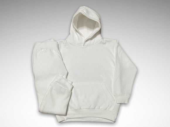 KIDS White Pull Over Sweat Suit