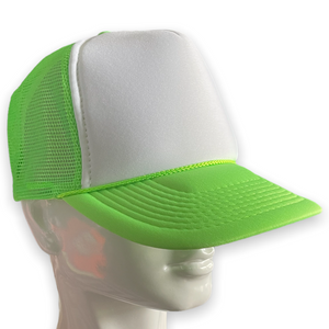 Lime/White Front Trucker Hat