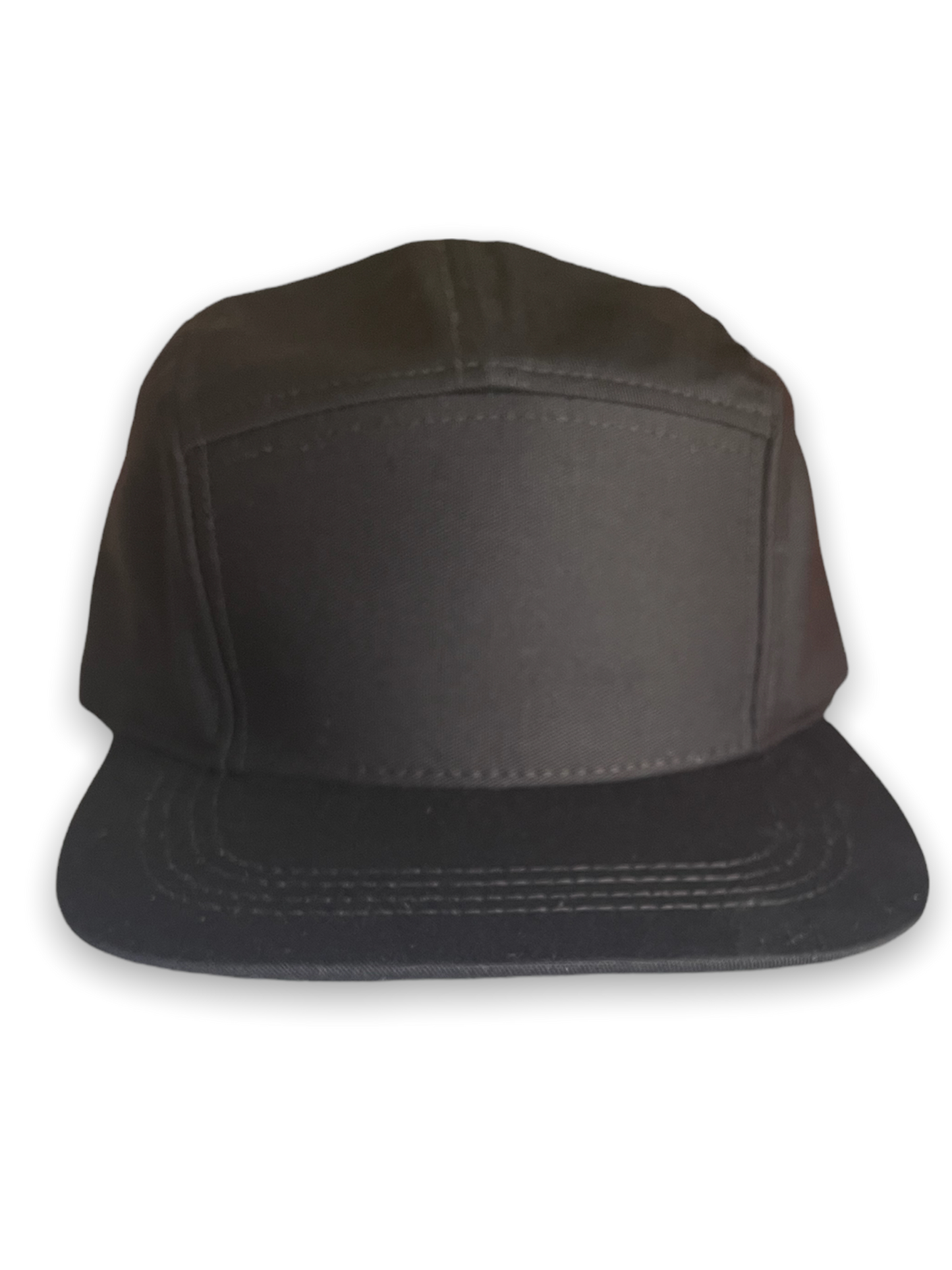 Black Five Panel Cap