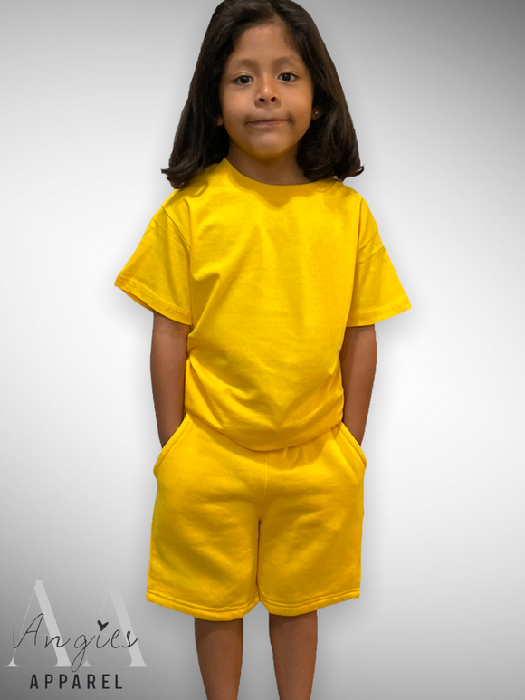Yellow Kids Short Set